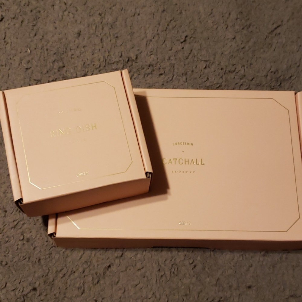 Odeme Porcelain Tray and Ring Dish Set - Picture 4 of 5